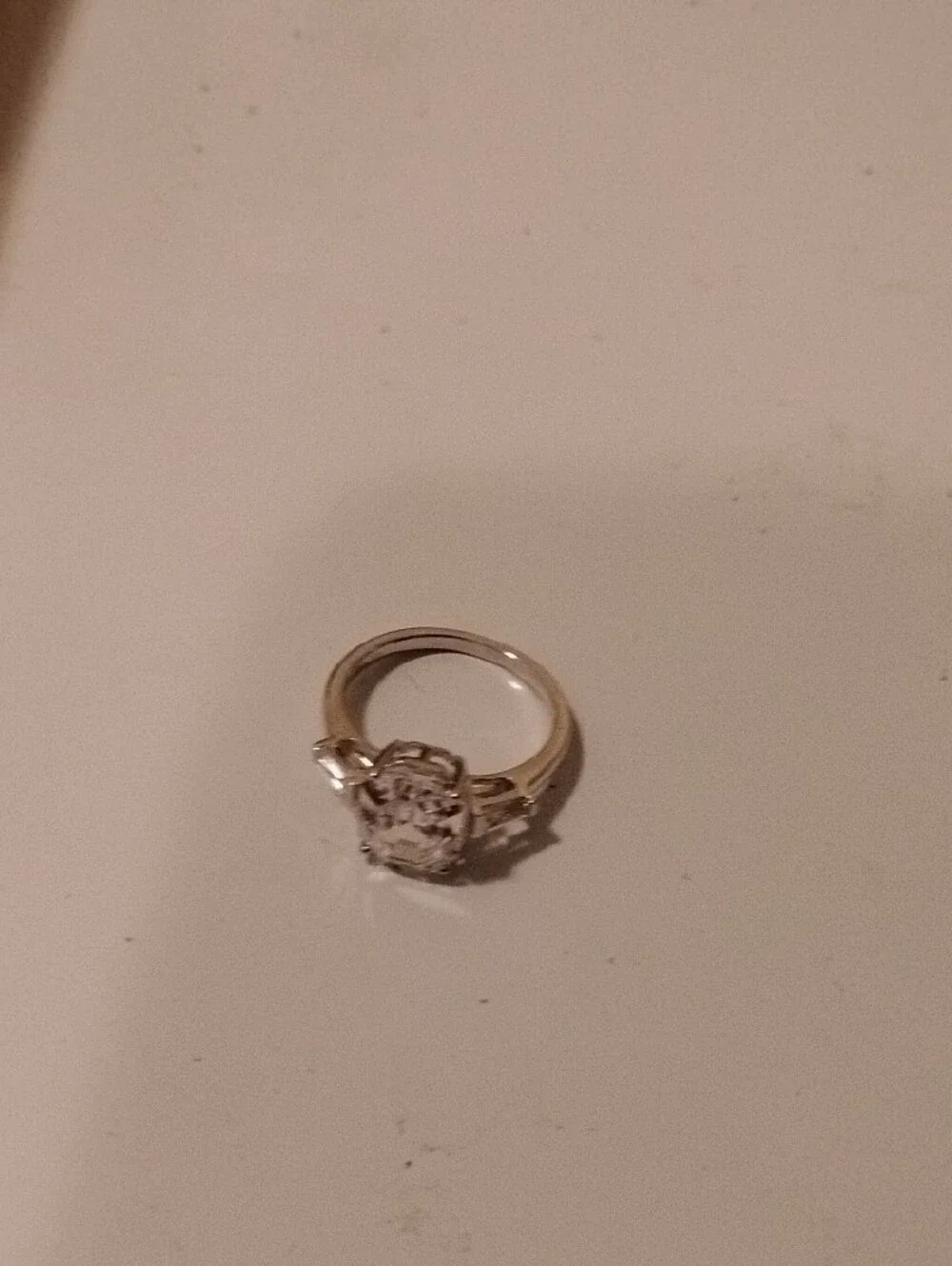 Radiance by Absolute 3-Stone Simulated Diamond Ring Size 9